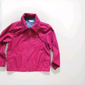 Allison Daley Petites Fuchsia Red Lightweight Full Zip Windbreaker Jacket 6P